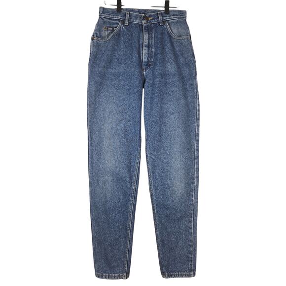 LEE VINTAGE WOMEN'S BLUE TAPERED RELAXED JEANS – SIZE 12 LONG (29.5" W x 33" I) - Picture 1 of 15